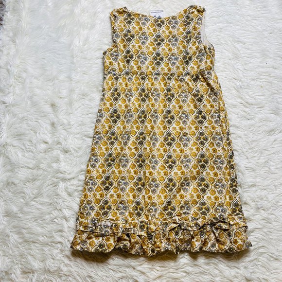 Patrick Robinson for Target V-neck Vintage Print Dress Ruffled Hem Size Large - Picture 2 of 13